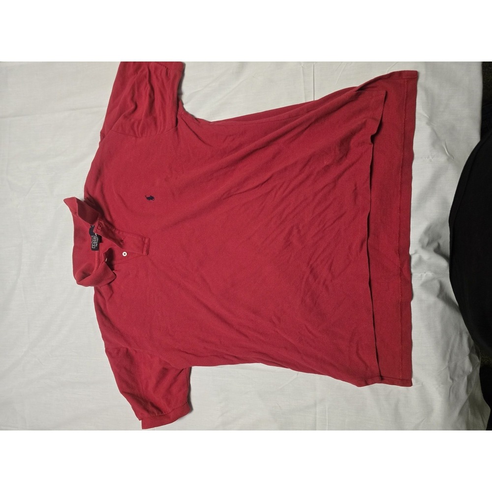 Polo Ralph Lauren Polo Shirt Mens Large Red Classic Fit Pony Embroidered‎ Casual